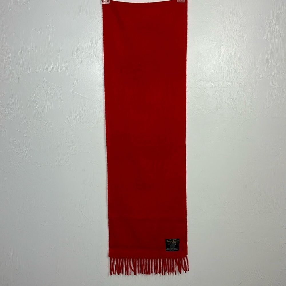 Elegant Red Scarf with Fringe